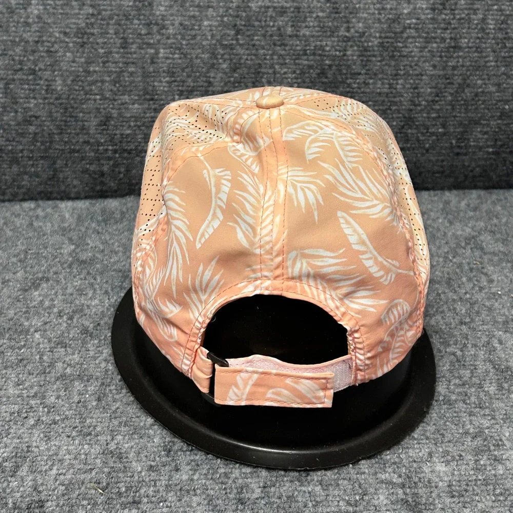 Hurley Tropical Palm Print Performance Hat Peach White Laser Perforated HNHW0005